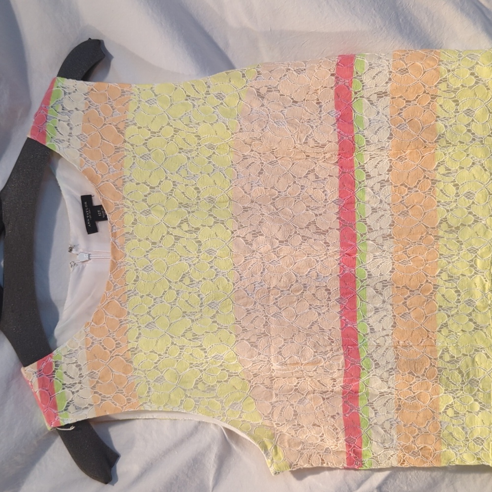 Ann Taylor Strip Sheath Dress